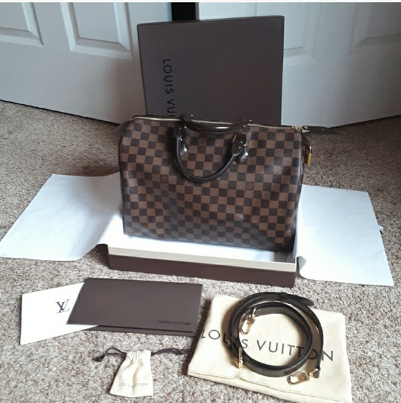 TRADED ❤ Louis Vuitton DE Speedy 35 - Picture 3 of 15